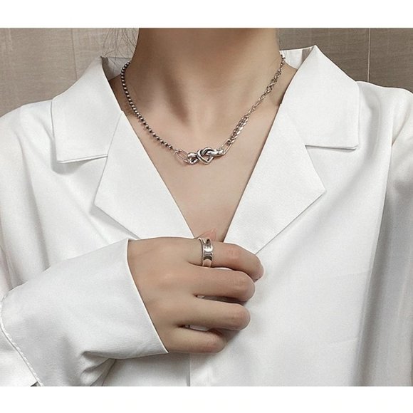 *NEW 925 Sterling Silver Vintage Heart Necklace B9 - Picture 7 of 10